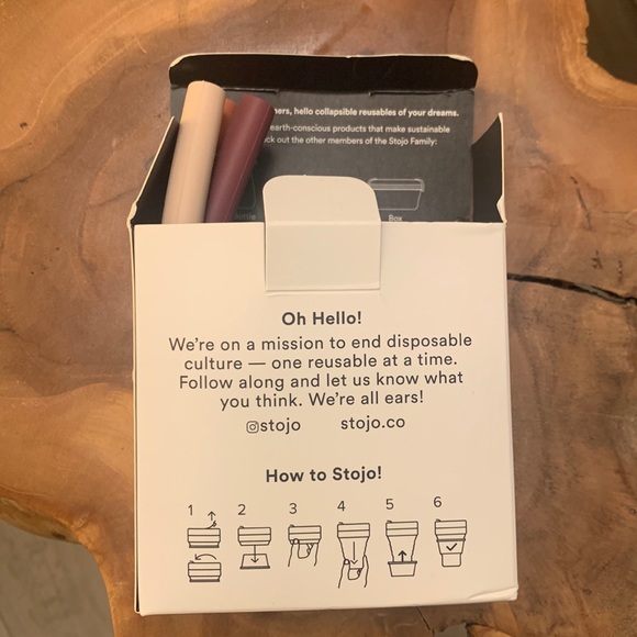 Stojo silicone traveling cup / mug + straws - Picture 10 of 13